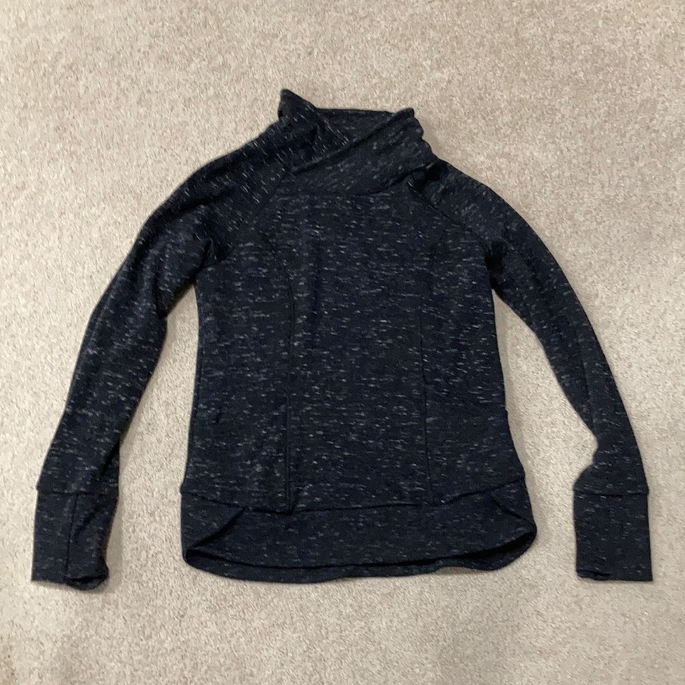 NWOT 90 degree Size Small Dark Grey Velour Lined Pullover W/ Thumb Holes